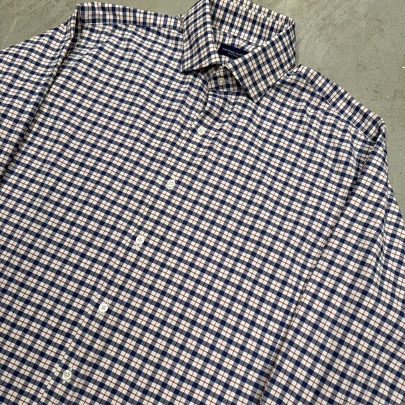 Proper Cloth Performance Dress Shirt Check Stretch Long Sleeve 41 16 Large - Picture 2 of 8